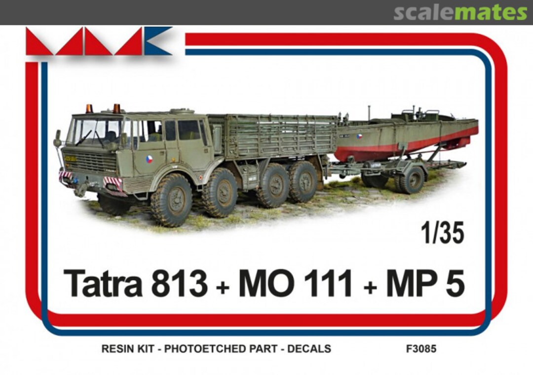 Boxart TATRA 813 truck + MP5 trailer + MO111 engineering boat F3085 MMK