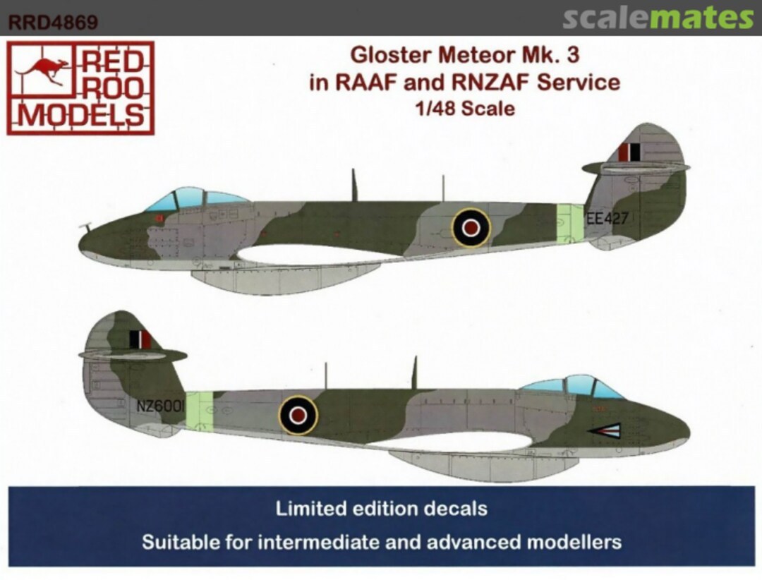 Boxart Gloster Meteor Mk.3 RRD4869 Red Roo Models Boxart Gloster Meteor Mk.3 RRD4869 Red Roo Models