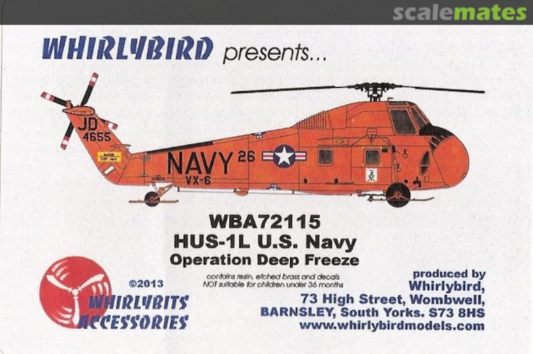 Boxart Sikorsky HUS-1L US NAVY WBA72115 Whirlybird Boxart Sikorsky HUS-1L US NAVY WBA72115 Whirlybird