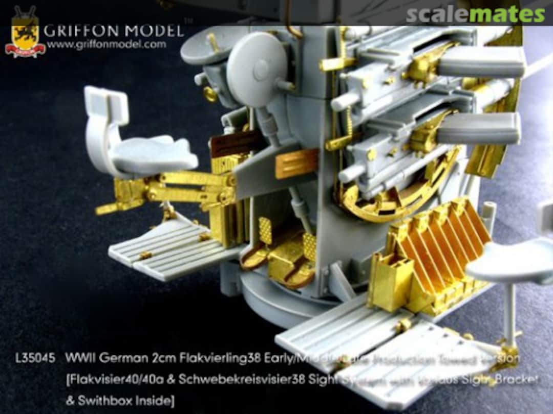 Boxart 2cm Flakvierling 38 Early/Middle/Late Production Towed Version -Dragon- L35045 Griffon Model