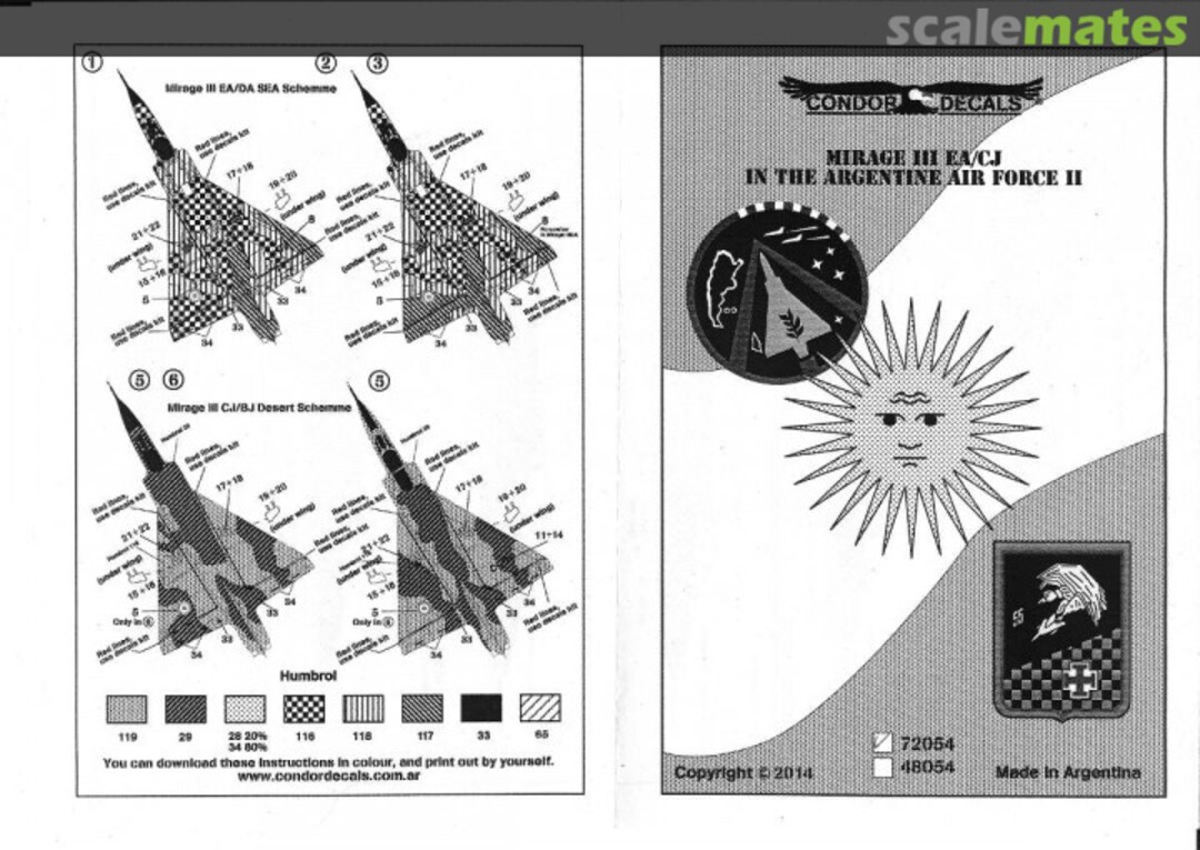 Boxart Mirage III EA / CJ in Fuerza Aerea Argentina Service, Pt.2 72054 Condor Decals Boxart Mirage III EA / CJ in Fuerza Aerea Argentina Service, Pt.2 72054 Condor Decals