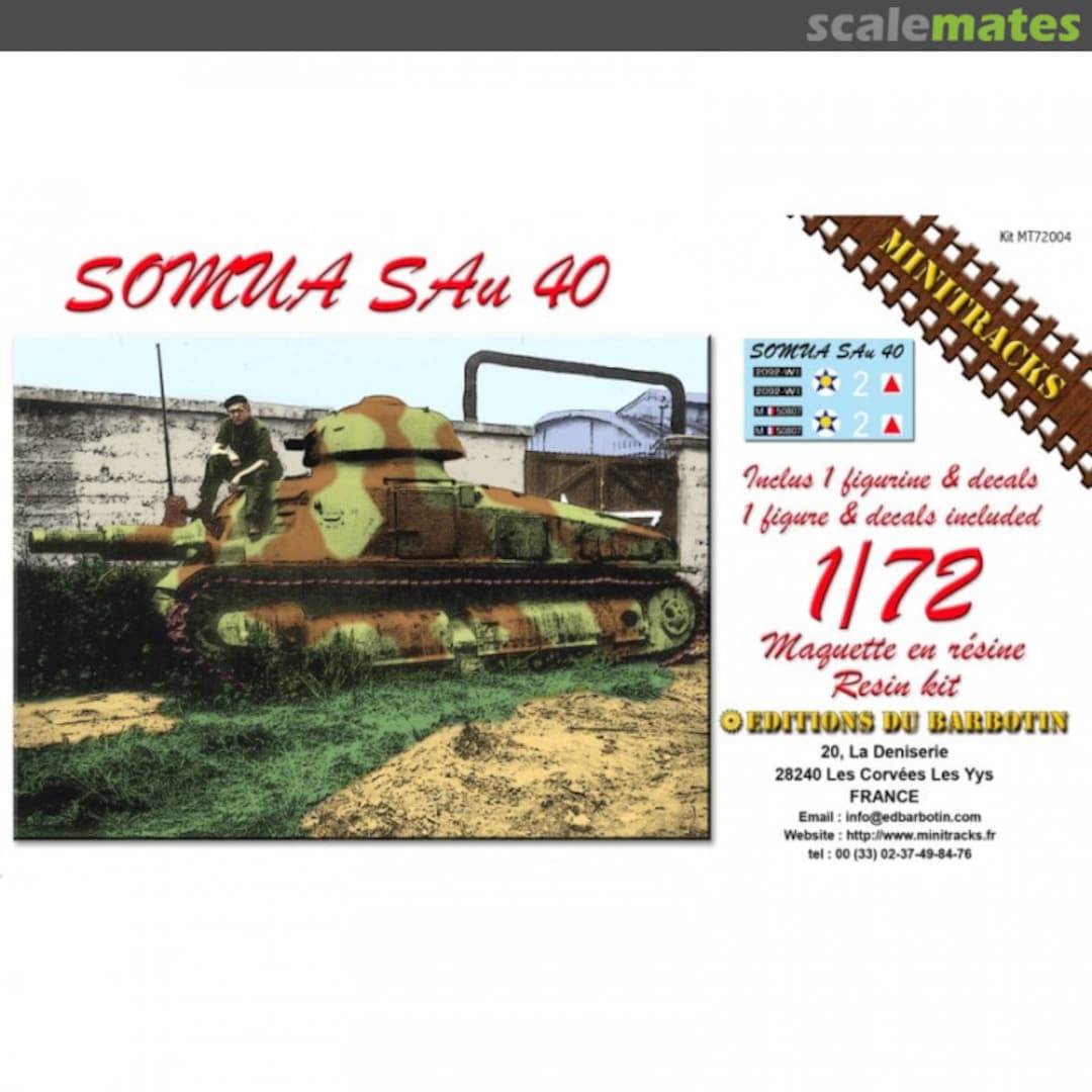 Boxart Somua SAu 40 MT72004 Editions du Barbotin Boxart Somua SAu 40 MT72004 Editions du Barbotin