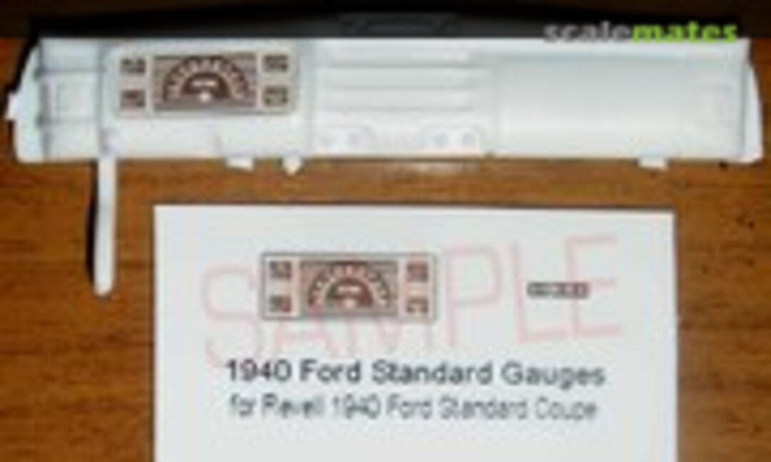 1:25 1940 Ford Standard Coupe Gauge Faces (Best Model Car Parts )