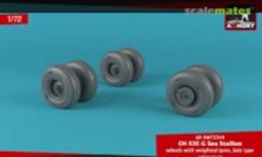 1:72 CH-53 Sea Stallion wheels w/ weighted tires, late (Armory AR AW72344) AR AW72344