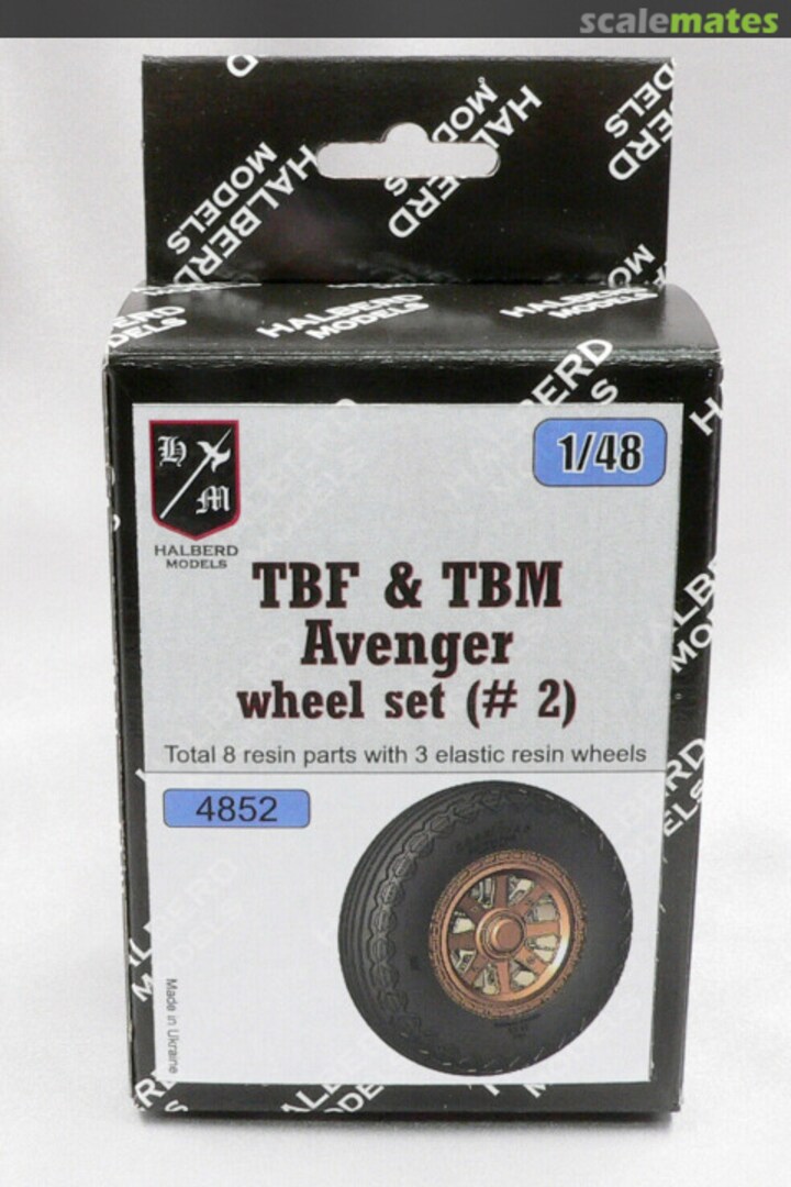 Boxart TBF & TBM Avenger wheel set #2 4852 Halberd Models Boxart TBF & TBM Avenger wheel set #2 4852 Halberd Models