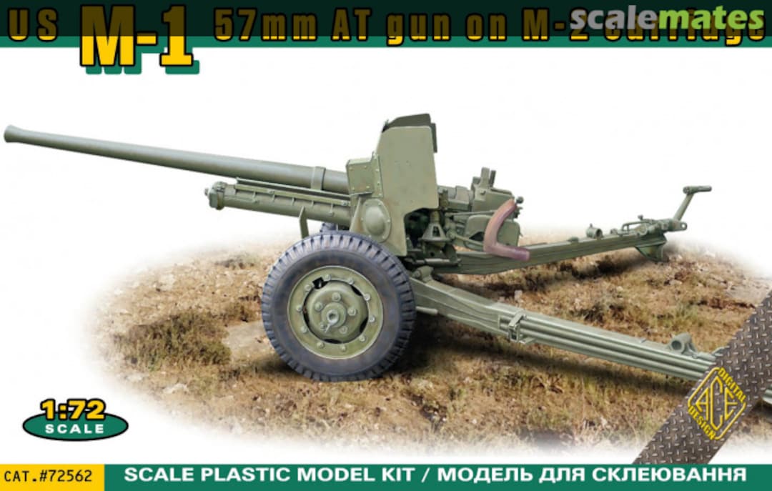 Boxart M1 57mm AT Gun on M2 Carriage 72562 ACE Boxart M1 57mm AT Gun on M2 Carriage 72562 ACE