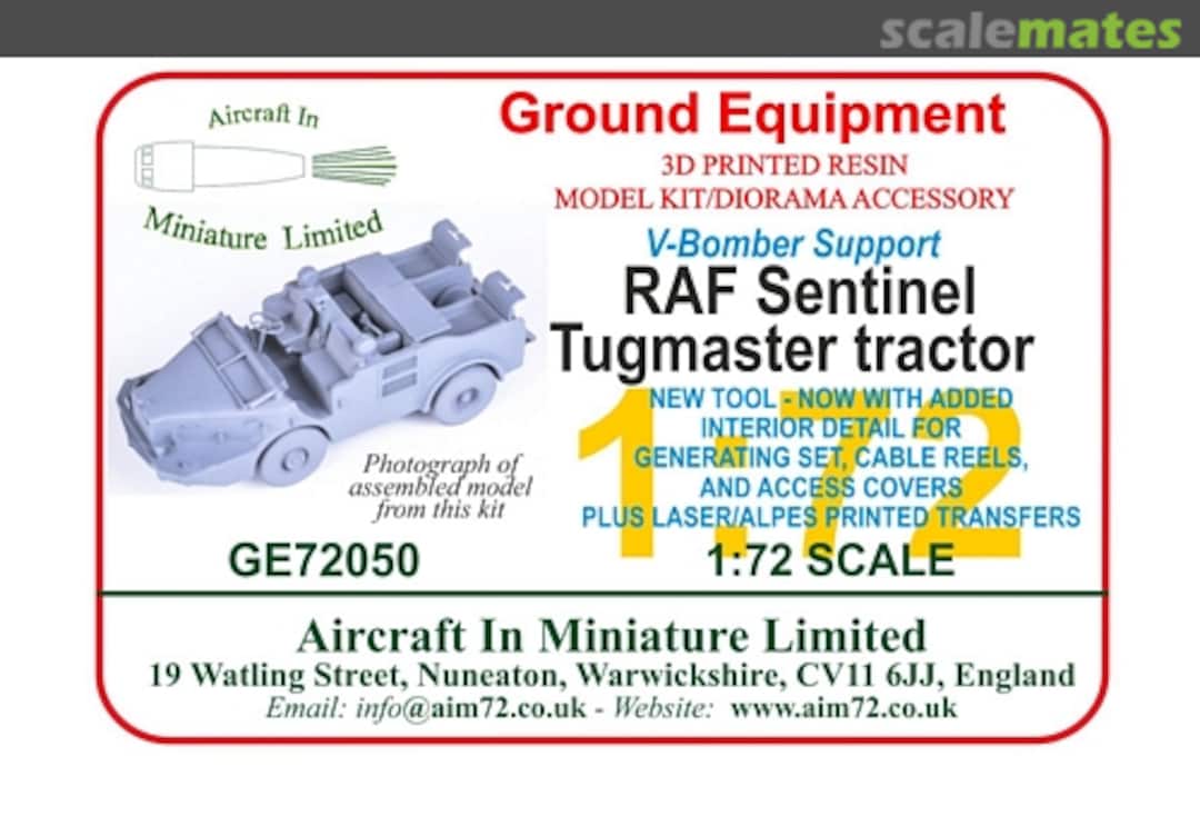 Boxart Sentinel Tugmaster Tractor GE72050 Aircraft In Miniature Ltd Boxart Sentinel Tugmaster Tractor GE72050 Aircraft In Miniature Ltd