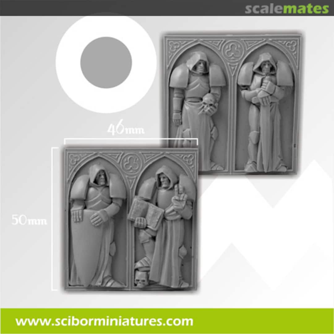 Boxart Knight Reliefs (2 pcs) CPRE0007 Scibor Monsterous Miniatures