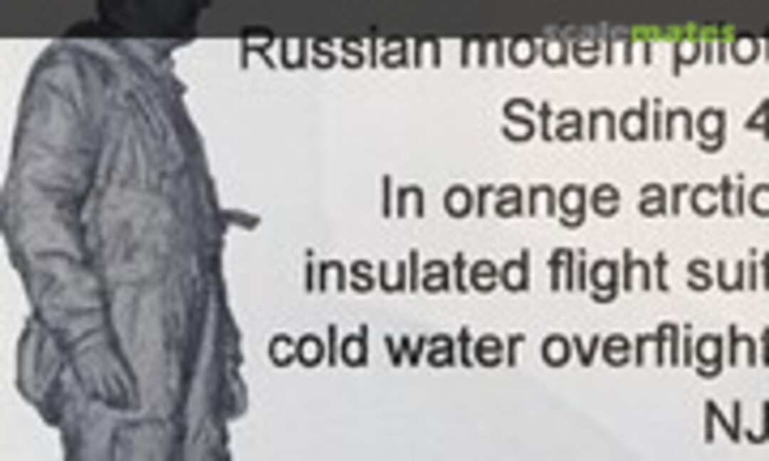 1:72 Russian Modern Pilot standing 4 in orange insulated cold water overflight suit (FJ) (Reedoak SKU 720161) SKU 720161