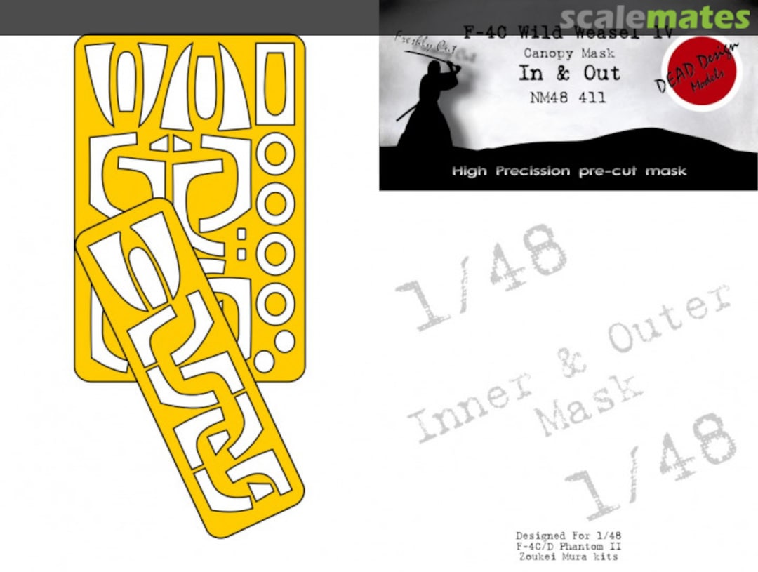 Boxart McDonnell Douglas F-4 C Wild Weasel IV - In&Out Canopy Mask NM48411 DEAD Design Models Boxart McDonnell Douglas F-4 C Wild Weasel IV - In&Out Canopy Mask NM48411 DEAD Design Models