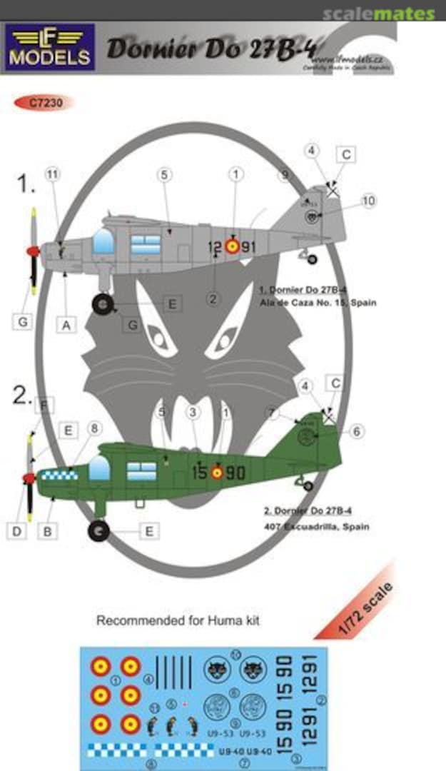 Boxart Dornier Do 27B-4 Spain C7230 LF Models Boxart Dornier Do 27B-4 Spain C7230 LF Models
