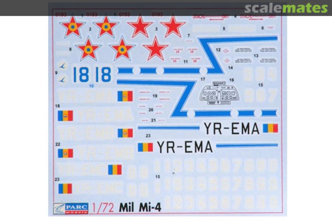 Boxart DECAL Mi-4 PMD-MIL Parc Models