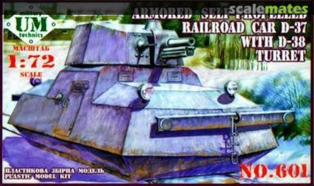 Boxart Armored Self-Propelled Railroad Car D-37 with D-38 Turret 601 UM Military Technics Boxart Armored Self-Propelled Railroad Car D-37 with D-38 Turret 601 UM Military Technics