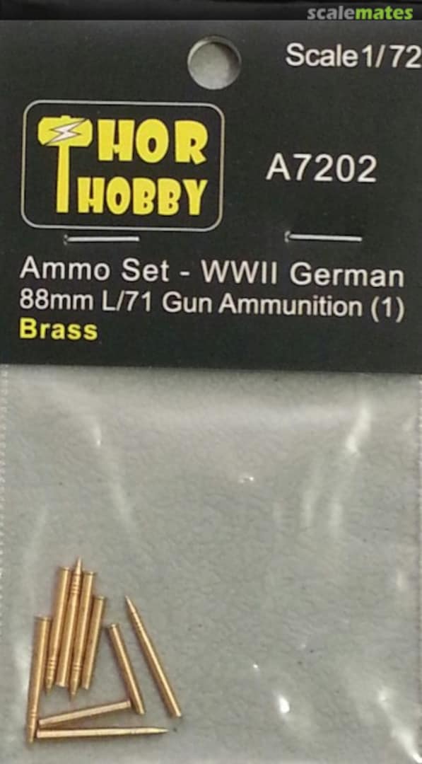 Boxart Ammo Set- WWII German 88mm L/71 Gun Ammunition A7202 THOR HOBBY Boxart Ammo Set- WWII German 88mm L/71 Gun Ammunition A7202 THOR HOBBY