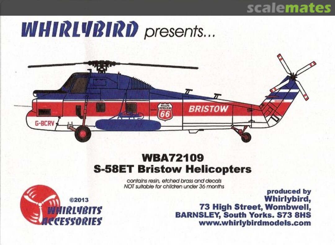 Boxart Sikorsky S-58ET Bristow Helicopters WBA72109 Whirlybird Boxart Sikorsky S-58ET Bristow Helicopters WBA72109 Whirlybird