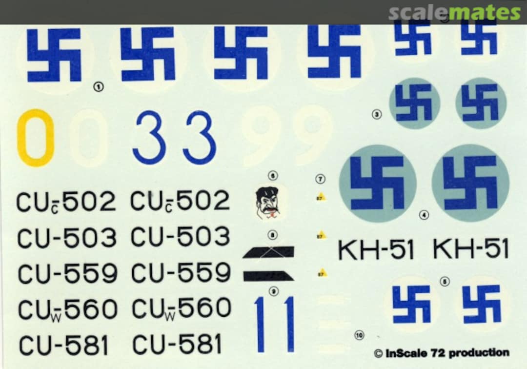 Boxart Curtiss Hawk 75A & P-40M in Finnish Air Force Service 1943-48 AC025 InSCALE 72 Boxart Curtiss Hawk 75A & P-40M in Finnish Air Force Service 1943-48 AC025 InSCALE 72