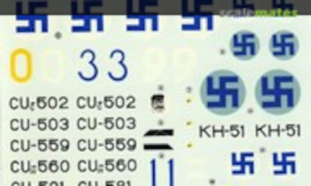 1:48 Curtiss Hawk 75A &amp; P-40M in Finnish Air Force Service 1943-48 (InSCALE 72 AC025)