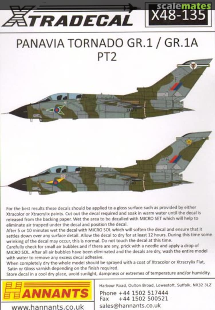 Boxart Panavia Tornado GR.1/GR.1A Pt 2 X48-135 Xtradecal Boxart Panavia Tornado GR.1/GR.1A Pt 2 X48-135 Xtradecal