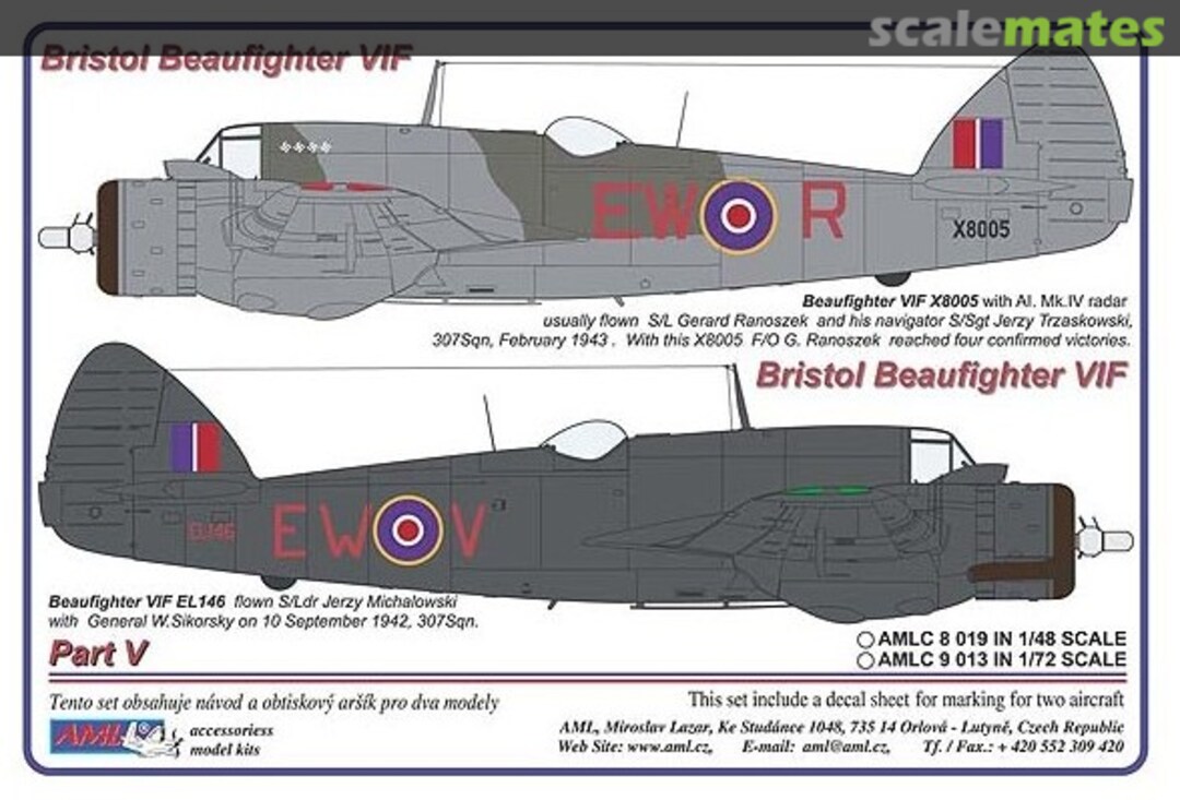 Boxart Bristol Beaufighter VIF Part V AMLC9013 AML Boxart Bristol Beaufighter VIF Part V AMLC9013 AML