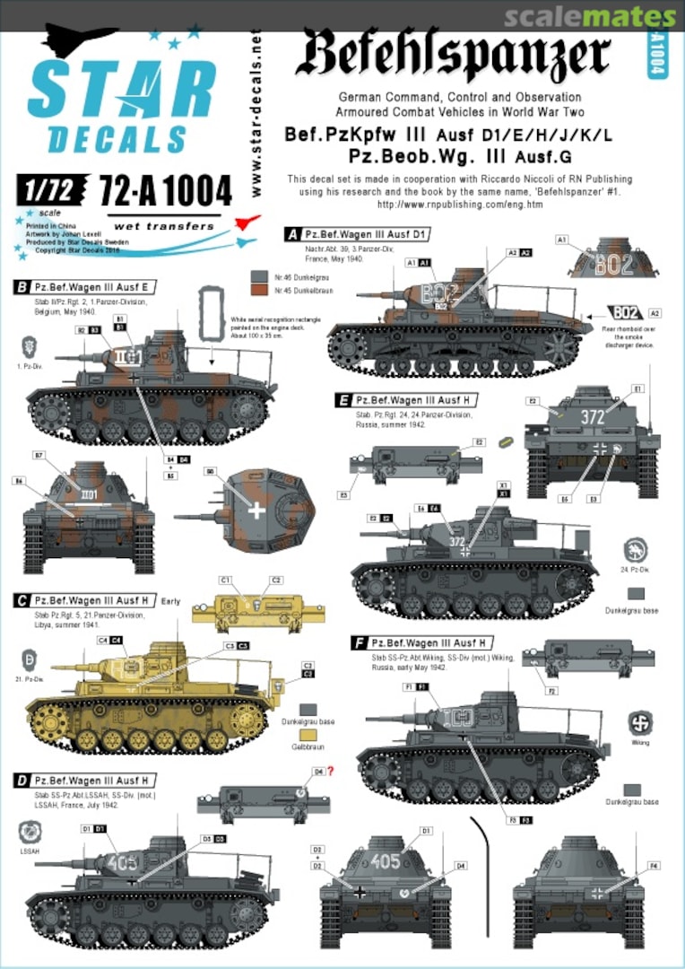 Boxart Befehlspanzer # 2 72-A1004 Star Decals Boxart Befehlspanzer # 2 72-A1004 Star Decals