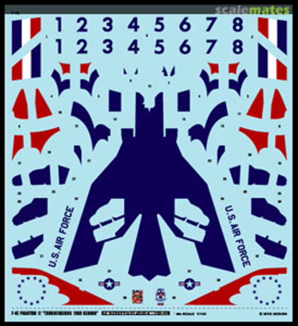 Boxart F-4E Phantom II `Thunderbirds 1969 Season` A-353 MYK Design Boxart F-4E Phantom II `Thunderbirds 1969 Season` A-353 MYK Design