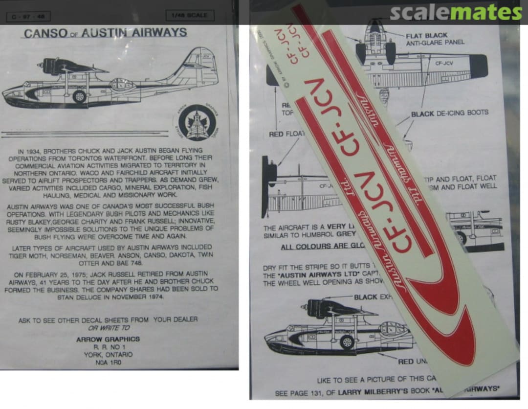 Boxart CANSO of Austin Airways C-97-48 Arrow Graphics