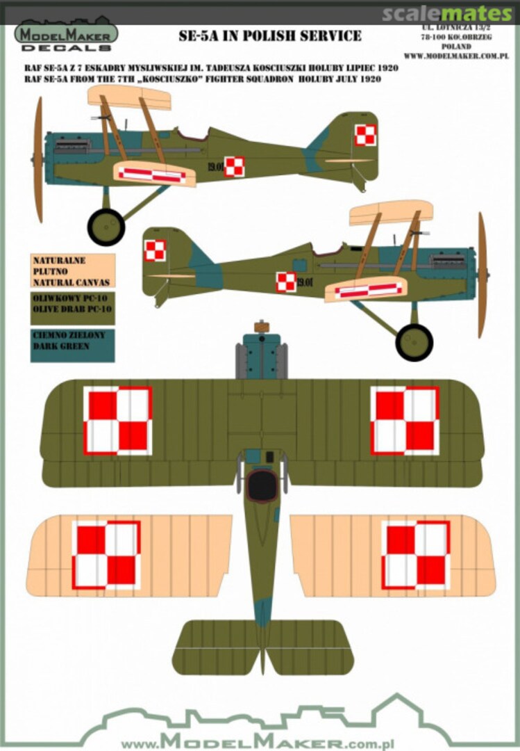 Boxart SE-5A in Polish Service D48105 ModelMaker Boxart SE-5A in Polish Service D48105 ModelMaker