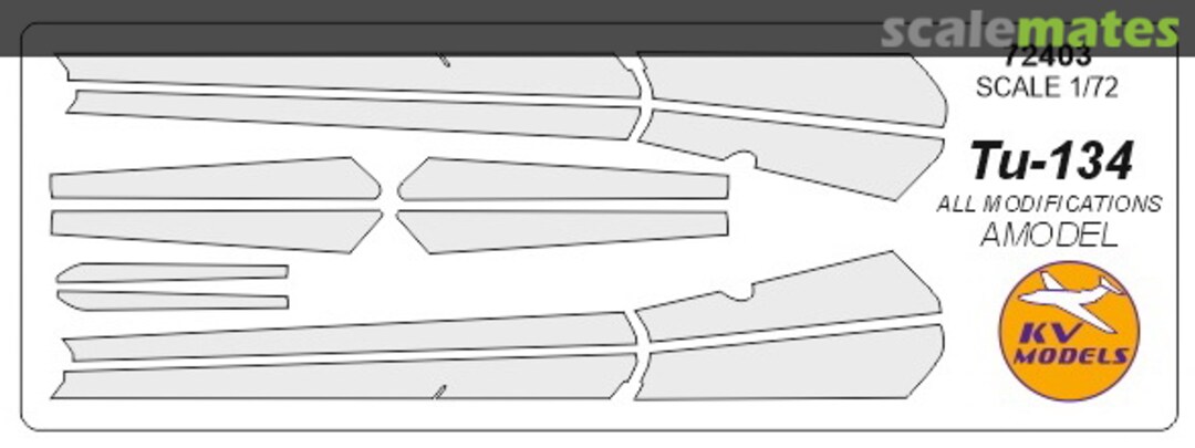 Boxart Mask for Tu-134 72403 KV Models Boxart Mask for Tu-134 72403 KV Models
