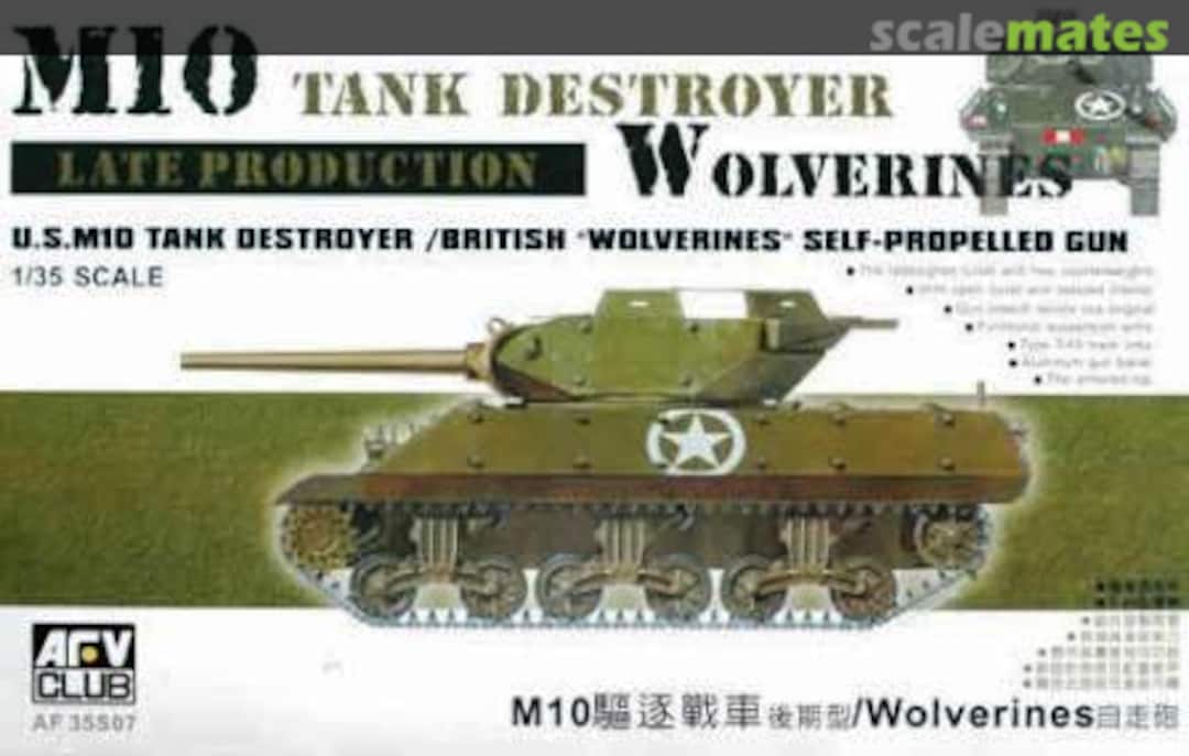 Boxart M10 Tank Destroyer Late Production Wolverines AF35S07 AFV Club Boxart M10 Tank Destroyer Late Production Wolverines AF35S07 AFV Club