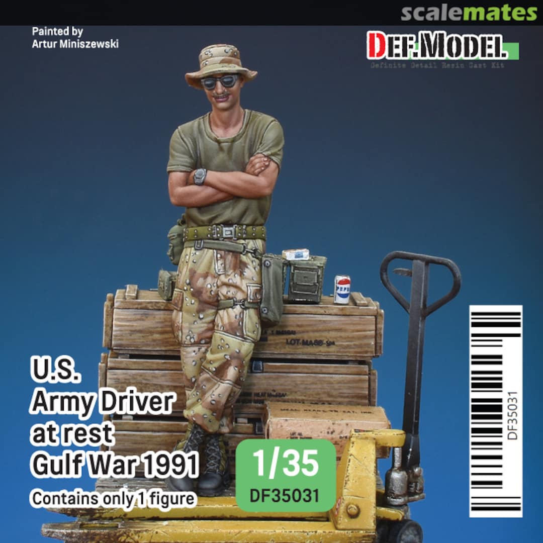Boxart US Army Driver at rest Gulf War 1991 DF35031 Def.Model Boxart US Army Driver at rest Gulf War 1991 DF35031 Def.Model