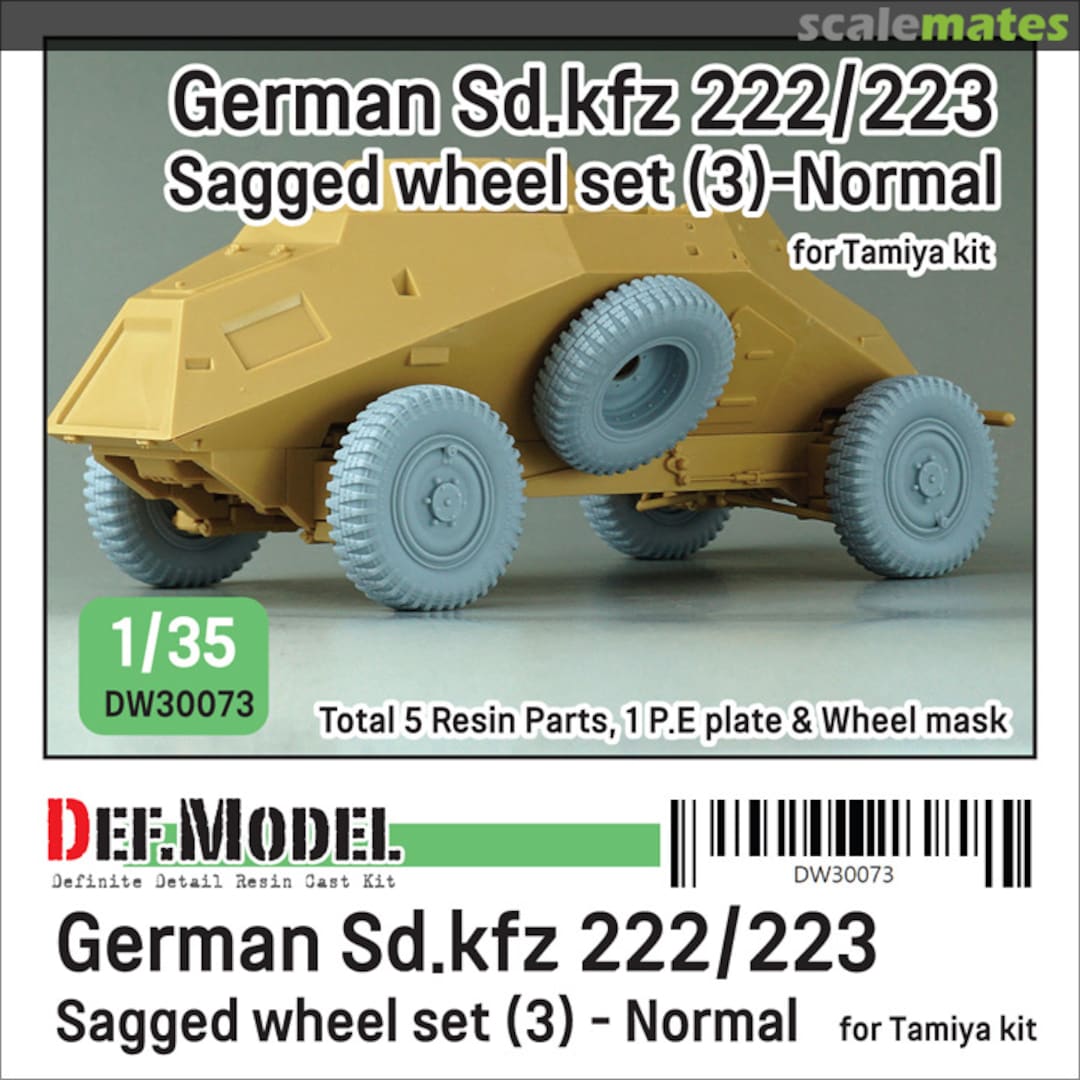 Boxart Sd.kfz 222/223 Sagged wheel set (3) DW30073 Def.Model