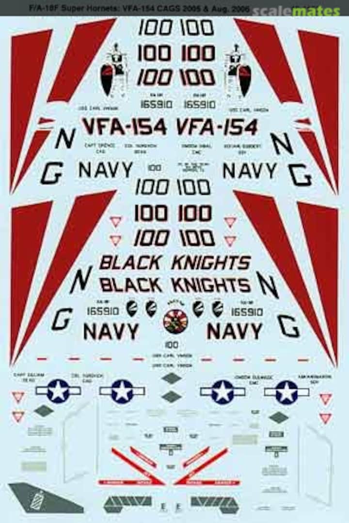 Boxart F/A-18F Super Hornets: VFA-154 CAGS 2005 & Aug. 2006 48-1150 Microscale Boxart F/A-18F Super Hornets: VFA-154 CAGS 2005 & Aug. 2006 48-1150 Microscale
