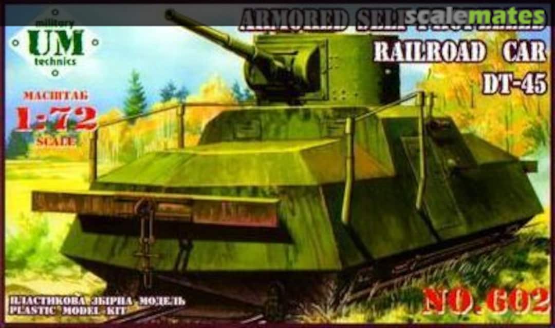 Boxart Armored Self-Propelled Railroad Car DT-45 602 UM Military Technics Boxart Armored Self-Propelled Railroad Car DT-45 602 UM Military Technics