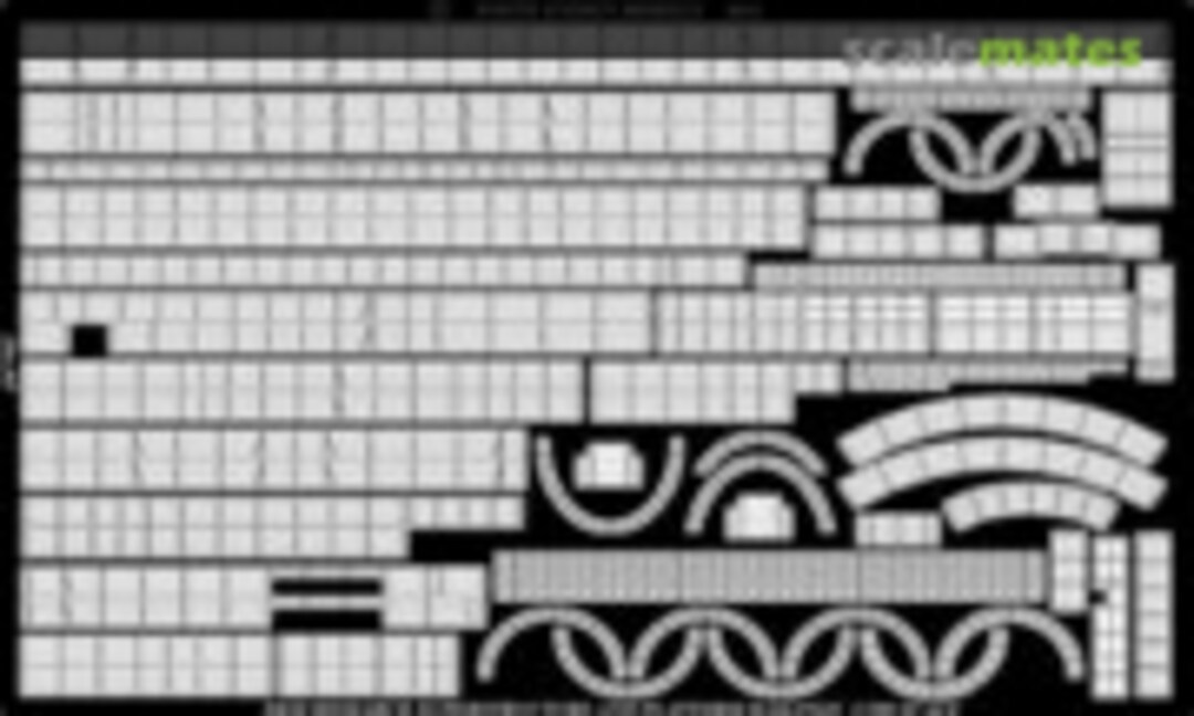 1:200 German Bismarck Superstructure Rails (1919-1945) (White Ensign Models PE 2010) PE 2010