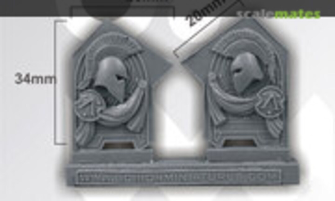 No Spartan Decorated Plates (2 pcs) (Scibor Monsterous Miniatures CPRE0088) CPRE0088