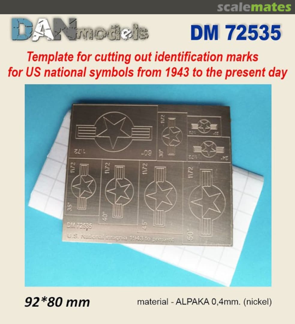 Boxart US national insignia 1943-present mask template DM72535 DANmodels Boxart US national insignia 1943-present mask template DM72535 DANmodels