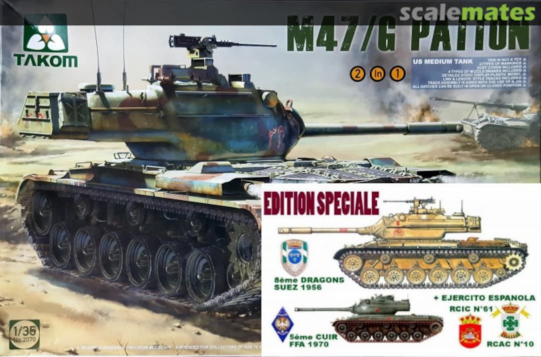 Boxart M47 Patton Edition spéciale Suez 2070 Takom Boxart M47 Patton Edition spéciale Suez 2070 Takom