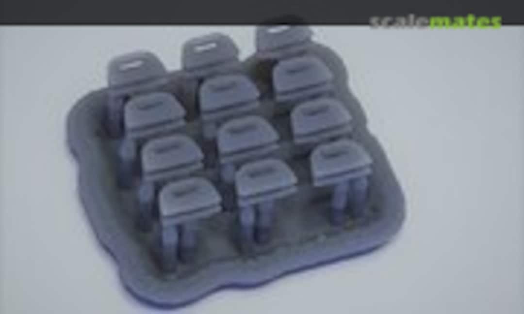 1:192 Chocks, US Navy 21-inch, closed (set of 12) (Model Monkey 192-chocks-closed) 192-chocks-closed