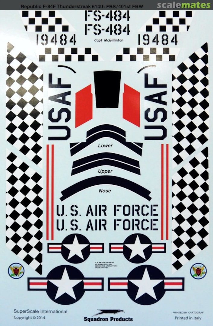 Boxart Republic F-84F Thunderstreak MS481276 SuperScale International Boxart Republic F-84F Thunderstreak MS481276 SuperScale International