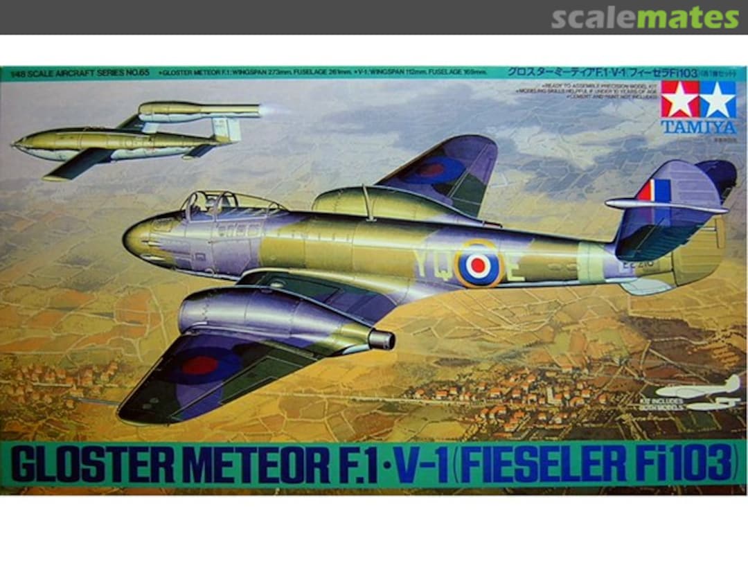 Boxart Gloster Meteor F.1 - V-1 (Fieseler Fi103) 61065 Tamiya Boxart Gloster Meteor F.1 - V-1 (Fieseler Fi103) 61065 Tamiya