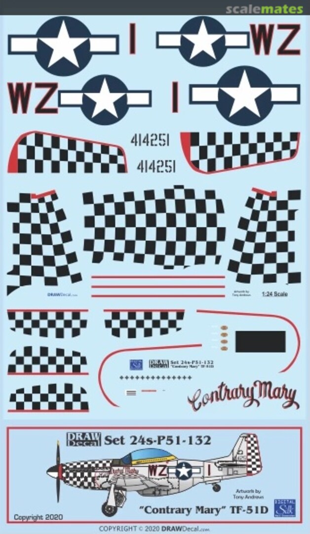 Boxart “Contrary Mary” TF-51D 24-P51-132 Draw Decal Boxart “Contrary Mary” TF-51D 24-P51-132 Draw Decal