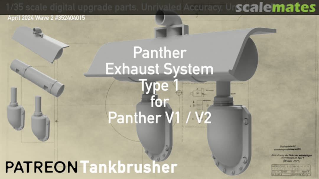 Boxart Panther Exhaust System Type 1 352404015 Tankbrusher Scale Modeling Boxart Panther Exhaust System Type 1 352404015 Tankbrusher Scale Modeling