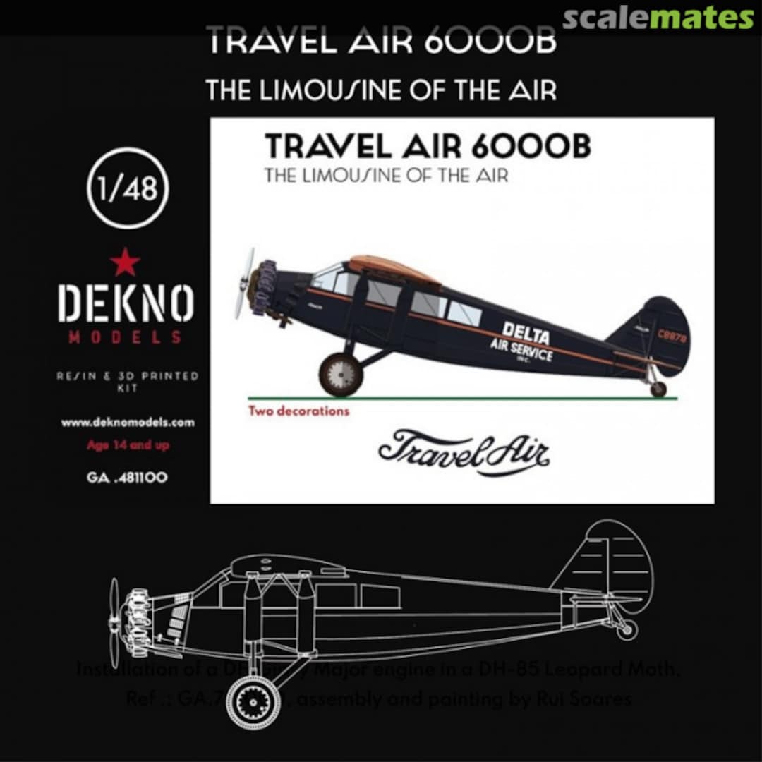 Boxart Travel Air 6000B GA.481100 Dekno Models Boxart Travel Air 6000B GA.481100 Dekno Models