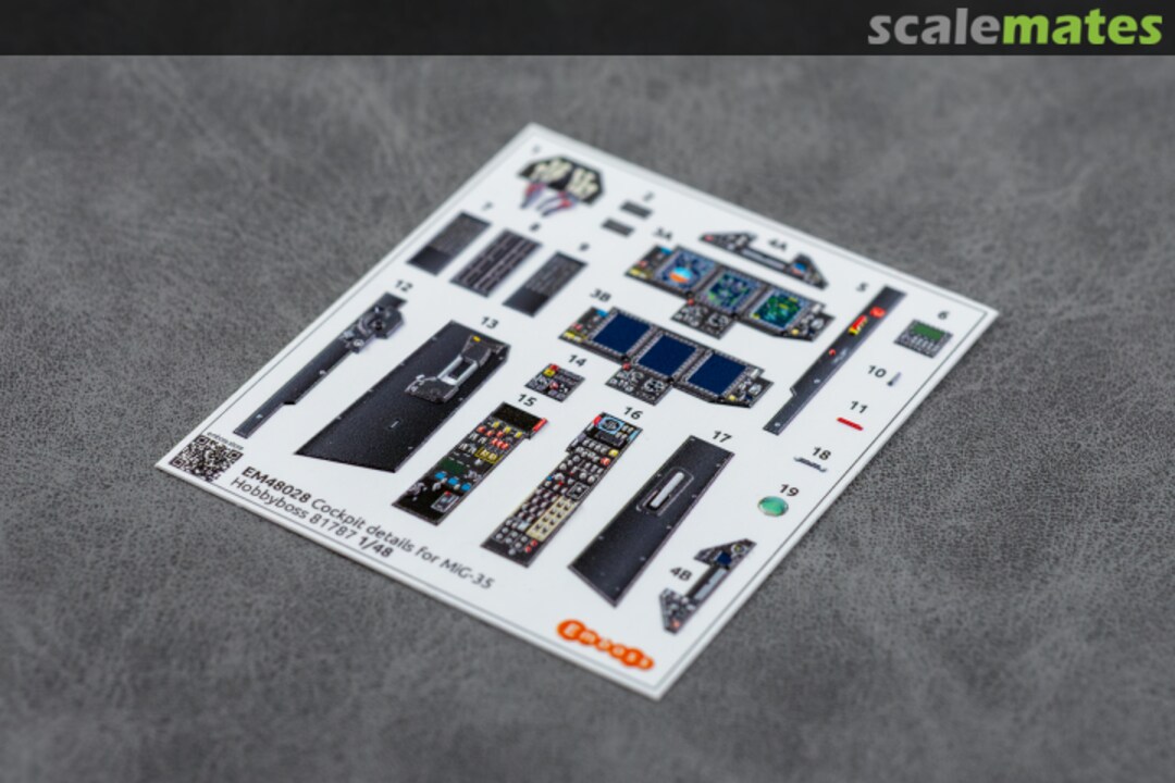 Contents MiG-35 Combo interior 3D decals EM48028C Embase