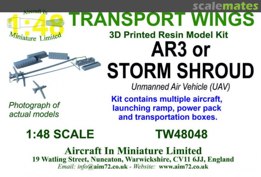 Boxart AR3 or Storm Shroud TW48048 Aircraft In Miniature Ltd Boxart AR3 or Storm Shroud TW48048 Aircraft In Miniature Ltd