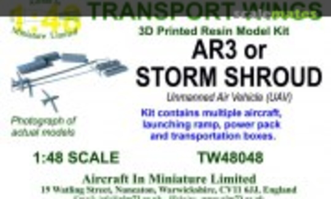 1:48 AR3 or Storm Shroud (Aircraft In Miniature Ltd TW48048) TW48048
