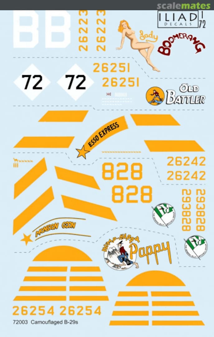 Boxart Camouflaged B-29s 72003 Iliad Design Boxart Camouflaged B-29s 72003 Iliad Design