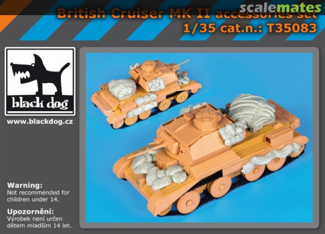 Boxart Cruiser Mk II accessories set T35083 Black Dog Boxart Cruiser Mk II accessories set T35083 Black Dog
