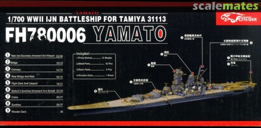 Boxart WWII IJN Battleship for Tamiya 31113 FH780006 FlyHawk Model Boxart WWII IJN Battleship for Tamiya 31113 FH780006 FlyHawk Model