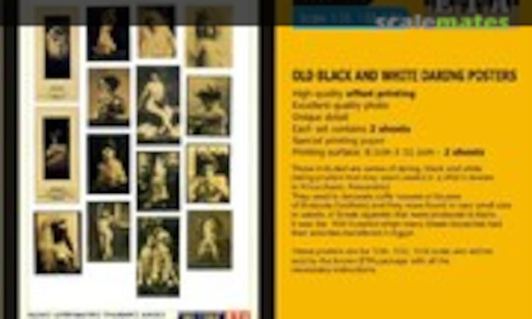 1:35 Old Black & White Daring Posters (ETA Diorama Accessories 1382) 1382